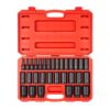 TEKTON SID92335 1/2 in. Drive Deep 6-Point Impact Socket Set, 31-Piece (8 mm - 38 mm)