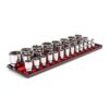 TEKTON SHD92124 1/2 in. Drive 6-Point Socket Set, (29-Piece) (10-38 mm) with Rails