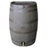 RTS Home Accents 55100009005681 50 Gal. Rain Barrel Walnut Colour with Brass Spigot