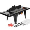XtremepowerUS 65051-H 34 in. x 13 in. DIY Woodworking Aluminum Benchtop Router Table