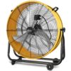 Edendirect DHS0RA220421001 24 in. 3-Speed Air Circulation High-Velocity Industrial Drum Fan, Aluminum Blades and 360-Degree Adjustable Tilt Yellow