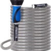 Metal Garden Hose 50 Ft With Hose Nozzle, Flexible Stainless Steel Garden Hose 50 Ft, Heavy Duty Water Hose for Garden (50FT)