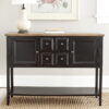 Safavieh Charlotte Rustic Storage Sideboard w/ 2 Cabinets & 4 Drawers, Black/Oak