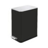 Qualiazero 2.6 gal Stainless Steel Step On Bathroom Trash Can, Black