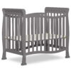 Dream On Me Piper 4-in-1 Convertible Mini Crib in Storm Grey