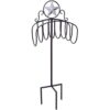 Liberty Garden Manger Style Garden Hose Stand Holder Star Top Design, Black