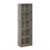 Furinno Luder 5-Tier Reversible Color Open Shelf Bookcase, French Oak