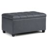 Simpli Home Sienna Storage Ottoman Bench
