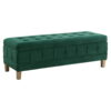 Picket House Furnishings Jude Tufted Velvet Bedroom Bench, Evergreen
