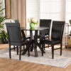 Baxton Studio Lanier Modern and Contemporary Sand Fabric Upholstered Dark Brown Finished 2-Piece Wood Dining Chair Set