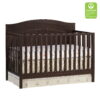 Oxford Baby North Bay 4-in-1 Convertible Crib, Espresso Brown, GREENGUARD Gold Certified, Wooden Crib
