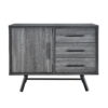 GDF Studio Bokchito Modern Industrial Sideboard, Sonoma Oak and Black