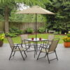 Mainstays Albany Lane 6 Piece Outdoor Patio Dining Set, Tan