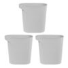 IRIS 6 Gallon Plastic Trash-Can for Bathroom-Kitchen-Bedroom, Gray, Set of 3