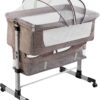 Lamberia 3 in 1 Bassinet for Baby, Easy Folding Sleeper with Mattress (Beige)