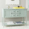 Safavieh Charlotte Rustic Storage Sideboard w/ 2 Cabinets & 4 Drawers, Aqua Smoke