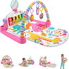Fisher-Price Deluxe Kick & Play Piano Gym Baby Playmat with Electronic Learning Toy, Pink