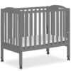 Dream On Me, 2-in-1 Folding Crib in Storm Grey