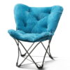 Mainstays Fabric Folding Butterfly Chair, Blue