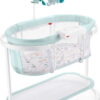 Fisher-Price Soothing Motions Bassinet for Baby with Lights Music & Vibrations, Pacific Pebble