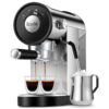 ILAVIE 20 Bar Compact Professional Espresso Coffee Machine, Espresso Maker with Milk Frother Steam Wand for Home Barista, Latte & Cappuccino Maker, Removerable Water Tank, Stainless Steel