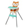 Infantino Grow-With-Me 4-in-1 Convertible High Chair, Unisex, 4-Ways to Use, Infant to Toddler, Fox