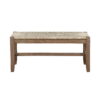 Alaterre Newport 40" Wood Bench with Rush Seat, Brown