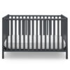 Delta Children Heartland 4-in-1 Convertible Baby Crib, Charcoal Gray