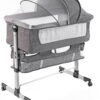 Lamberia 3 in 1 Bassinet for Baby, Easy Folding Sleeper with Mattress for Newborn Infant/Baby Boy/Baby Girl (Grey)