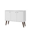 Manhattan Comfort Bromma 35.43" Buffet Stand with 3 Shelves and 3 Doors in White