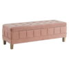 Picket House Furnishings Jude Tufted Velvet Bedroom Bench, Blush