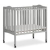 Dream On Me 2-in-1 Lightweight Folding Portable Crib, Pebble Grey