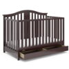 Graco Solano 5-in-1 Convertible Baby Crib with Drawer, Espresso