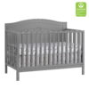 Oxford Baby North Bay 4-in-1 Convertible Crib, Dove Gray, GREENGUARD Gold Certified, Wooden Crib