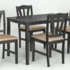 TMS Metropolitan 5-Piece Dining Set, Black