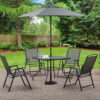 Mainstays Albany Lane 6 Piece Outdoor Patio Dining Set, Grey