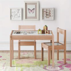 Baby Relax Hunter 3-Piece Kiddy Table & Chair, Natural/White Table Set
