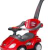 Best Choice Products Kids 3-in-1 Push and Pedal Car Toddler Ride On w/Handle, Horn, Music - Red