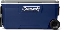 Coleman 316 Series Insulated Portable Cooler with Heavy Duty Wheels, Leak-Proof Wheeled Cooler with 100+ Can Capacity, Keeps Ice for up to 5 Days, Twilight