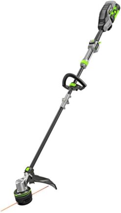 EGO Power+ ST1623T 16-Inch 56-Volt Lithium-Ion Cordless POWERLOAD™ with LINE IQ™ Telescopic Carbon Fiber Straight Shaft String Trimmer, 4.0Ah Battery and Charger Included