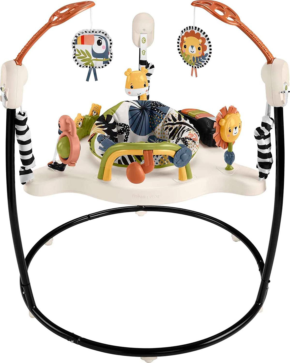 Fisher-Price Jumperoo Baby Bouncer & Activity Center With Lights And  Sounds, Rainforest