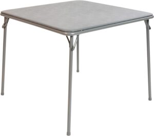 Flash Furniture Folding Card Table - Gray Foldable Card Table Square - Portable Table with Collapsible Legs