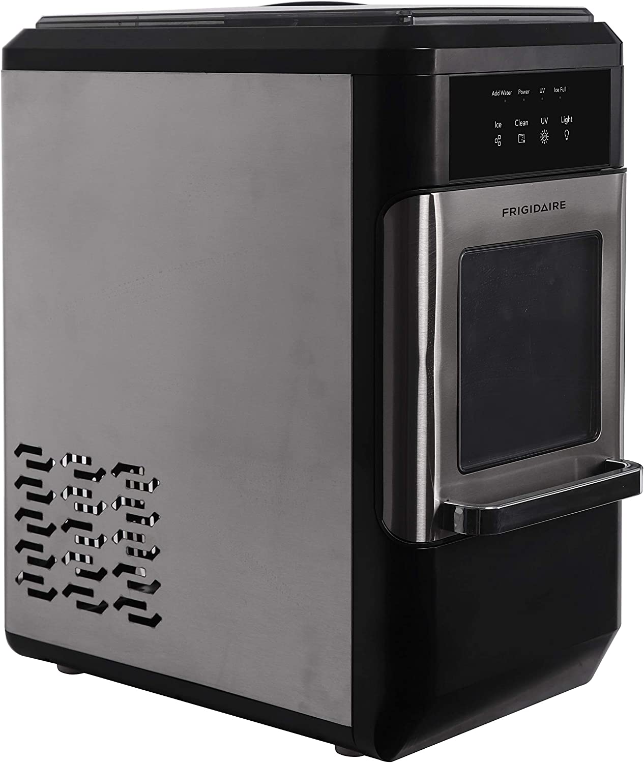 Frigidaire EFIC235-AMZ Countertop Crunchy Chewable Nugget Ice Maker, 44lbs  per day, Self Cleaning Function