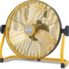 Geek Aire Fan, Battery Operated Camping Floor Fan, Rechargeable Powered High Velocity Fan with Metal Blade, Portable Cordless Beach Fan Camping Accessories With for Camping Travel Hurricane, 12 Inch