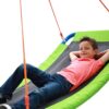 Giant 700lb 60 inch Saucer Tree Swing for Kids Adults - Green Weight Capacity Durable Steel Frame Waterproof Adjustable Ropes Easy to Install Fun