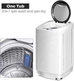 Giantex Portable Washing Machine, 26lbs Washer and Spinner Combo,18 lbs  Washing 8 lbs Spinning, Built-in Drain Pump, w/Timer Control, Dorm  Apartment