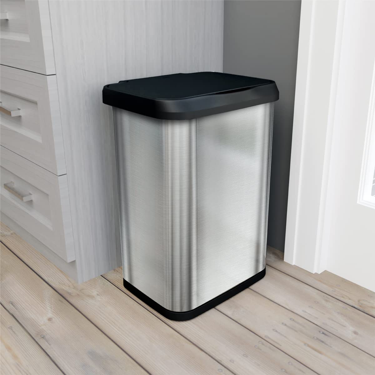  Glad Kitchen Trash Can, Large Plastic Waste Bin with Odor  Protection of Lid