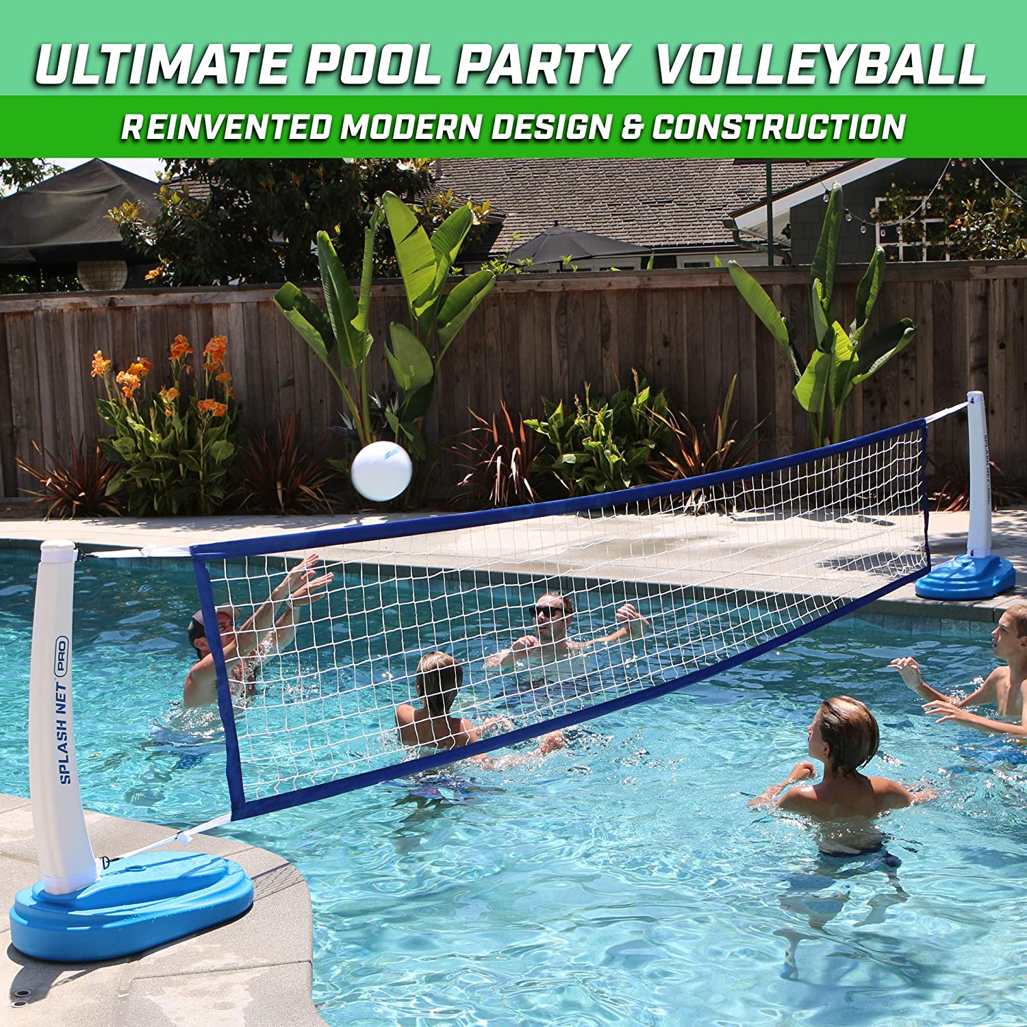 GoSports Splash Net PRO Pool Volleyball Net Includes 2 Water ...