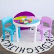 Humble Crew, White/Blue/Pink Kids 2-in-1 Plastic Building Blocks-Compatible Activity Table and 2 Chairs Set, Light Colors