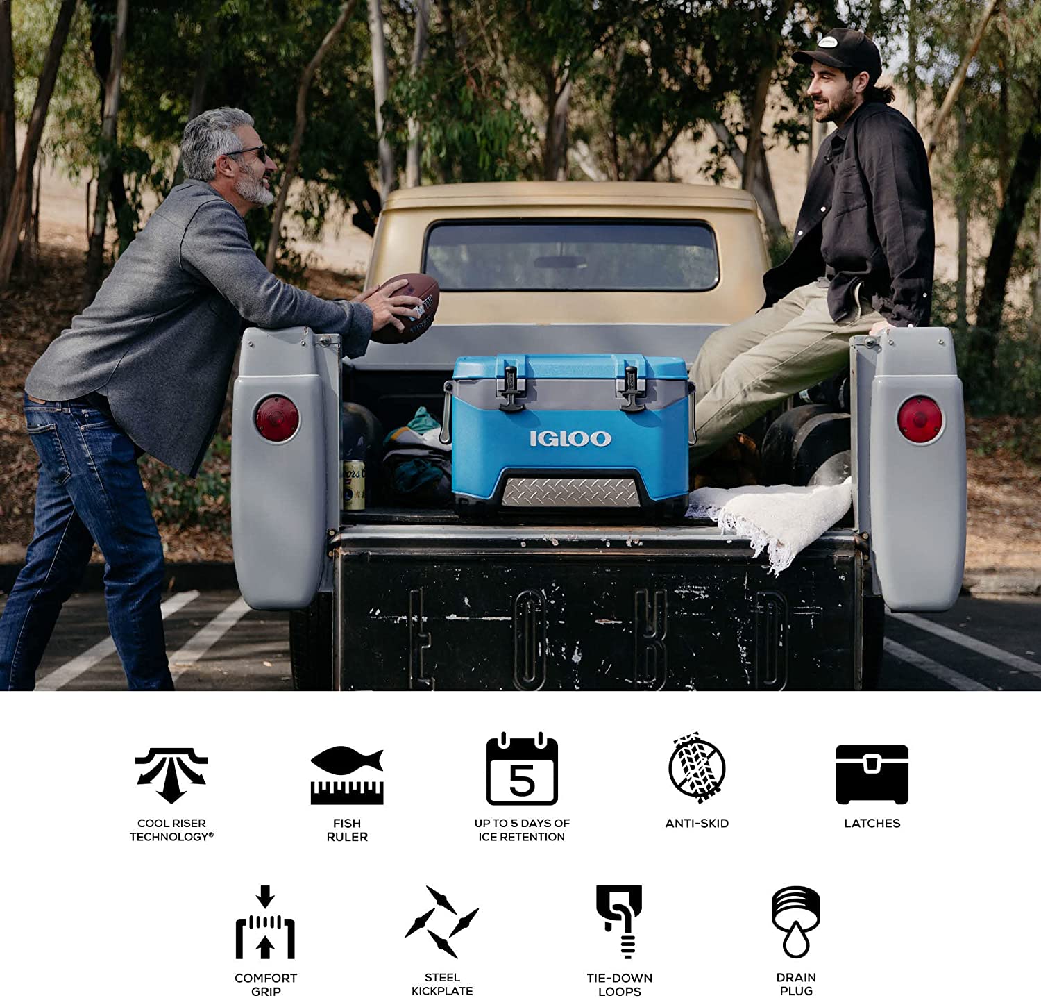 Igloo BMX 52 Quart Cooler with Cool Riser Technology, White1